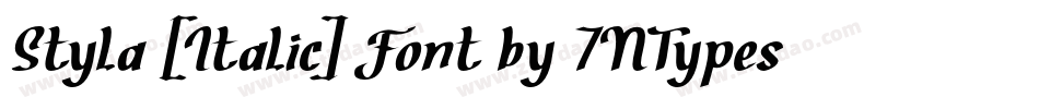 Styla [Italic] Font by 7NTypes字体转换